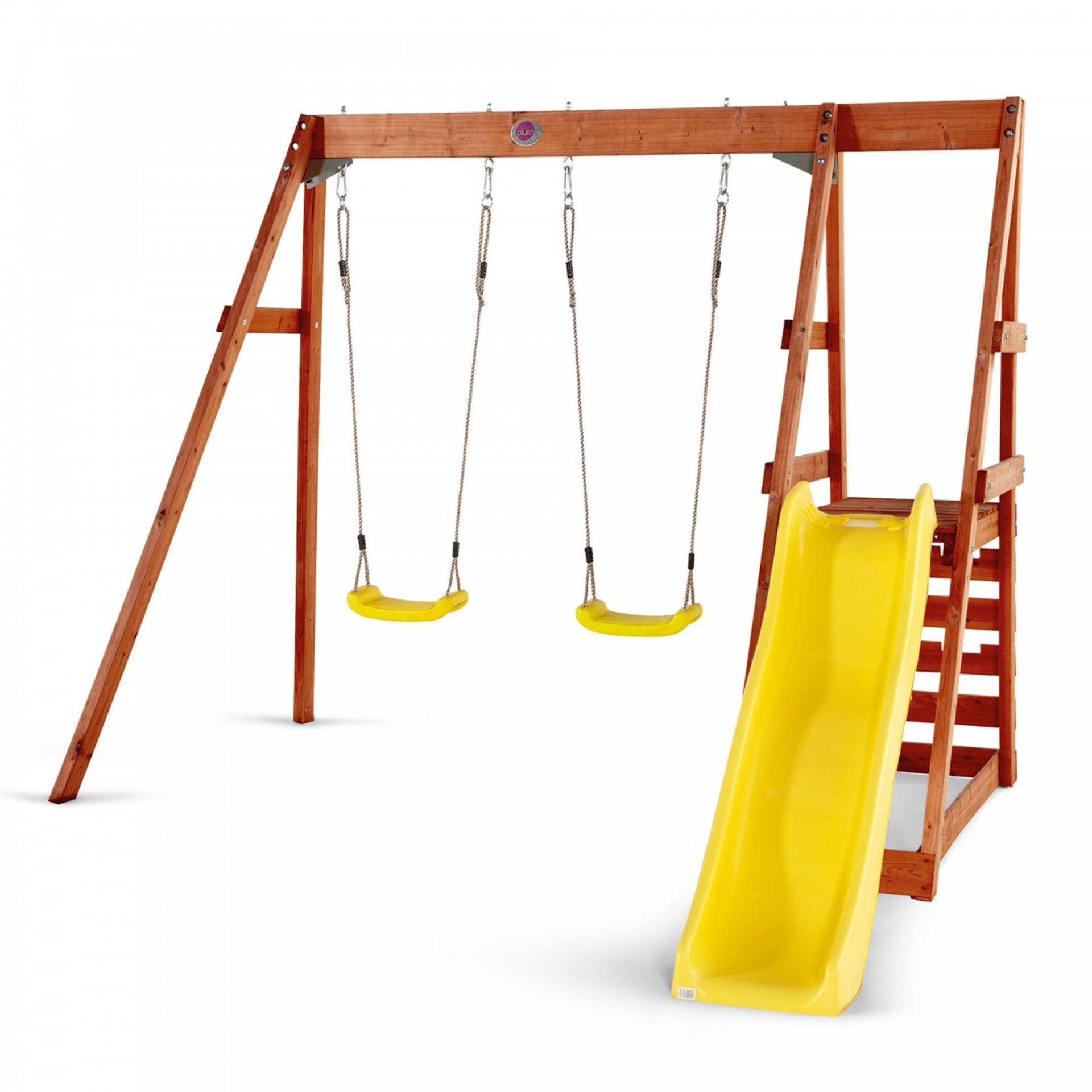 1 x Plum Double Swing with Glider Wooden Garden Swing Set. RRP £249.99. A fabulous swing set for