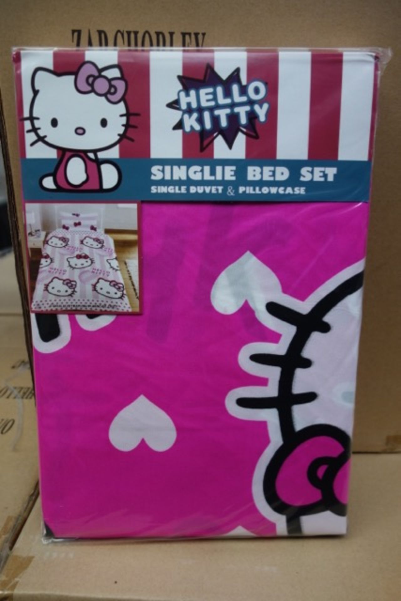 12 x Brand New - Hello Kitty Single Duvet Set - Includes Single Duvet & Pillow Case