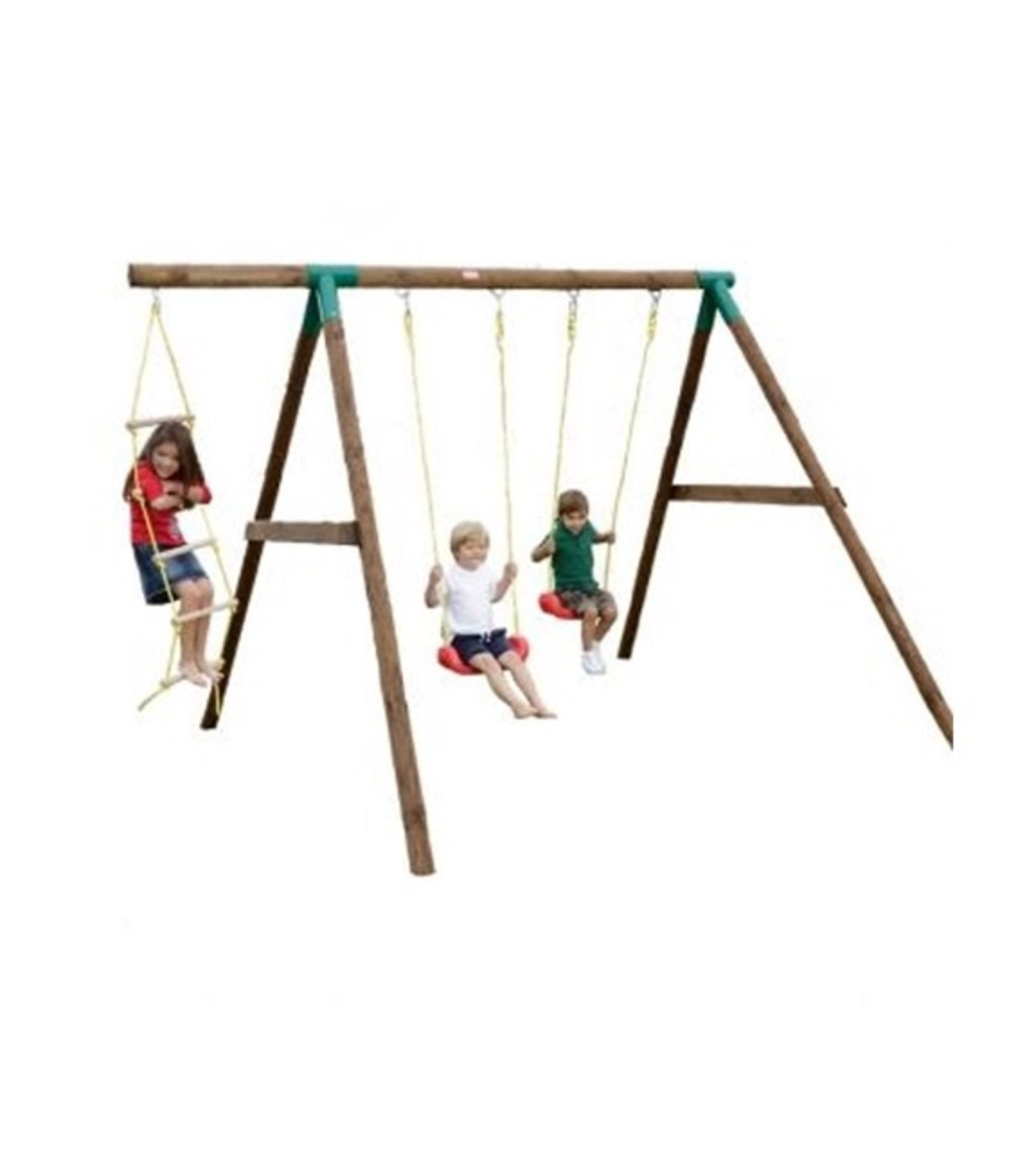 PALLET LOT 10 x Riga Swing Set with Ladder. RRP £319.99 EACH. This wooden play system will provide