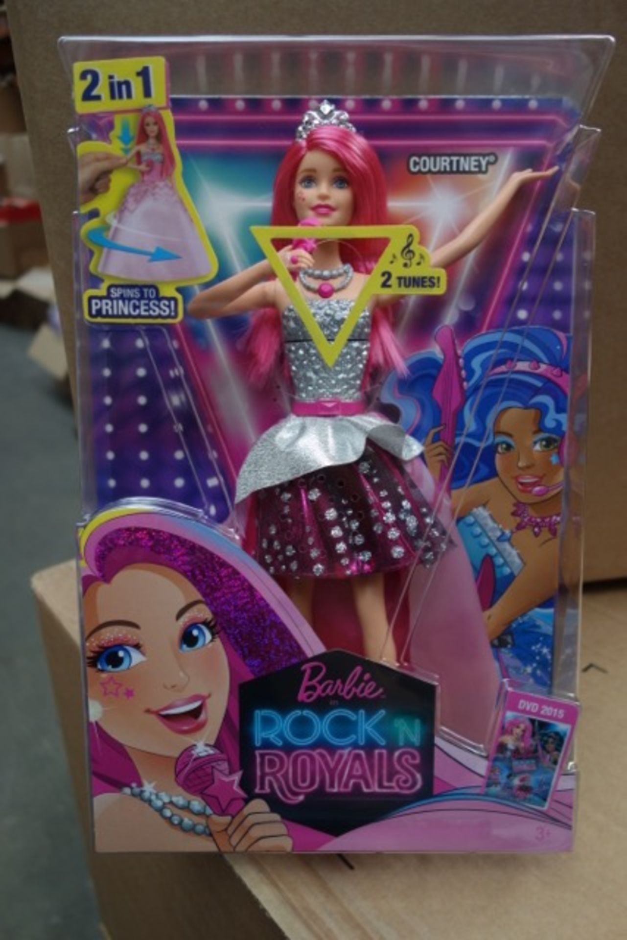 12 x Brand New - Barbie Rock 'n Royals 2 in 1 Doll - Courney.
