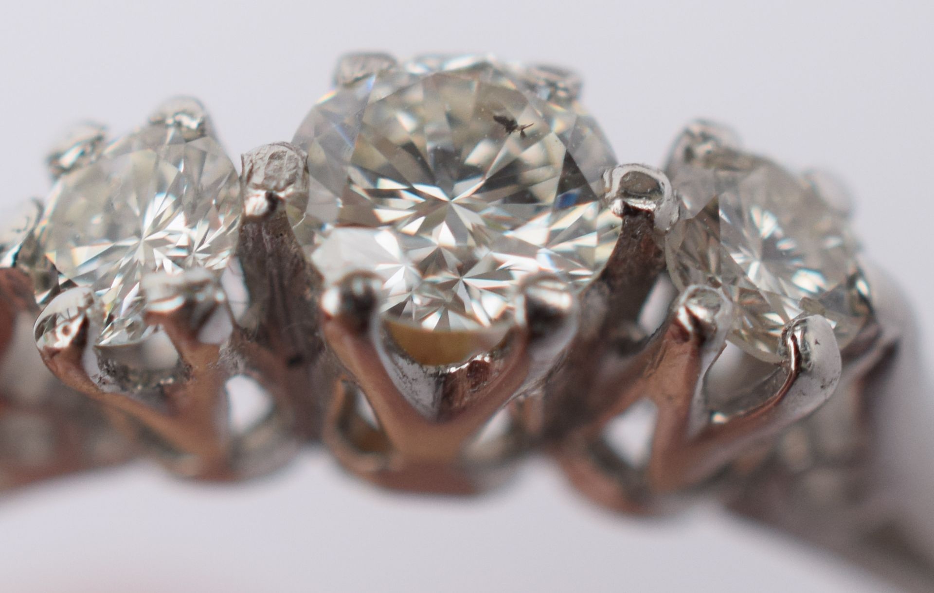 Diamond Trilogy Ring In Platinum Size M