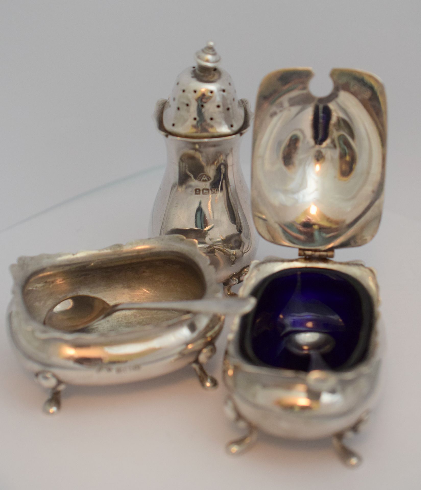 Solid Silver Condiment Set 1951 NO RESERVE! - Image 3 of 7