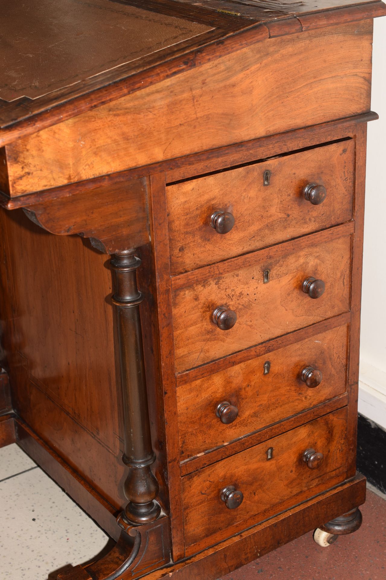 Victorian Walnut Davenport Desk - Image 3 of 11