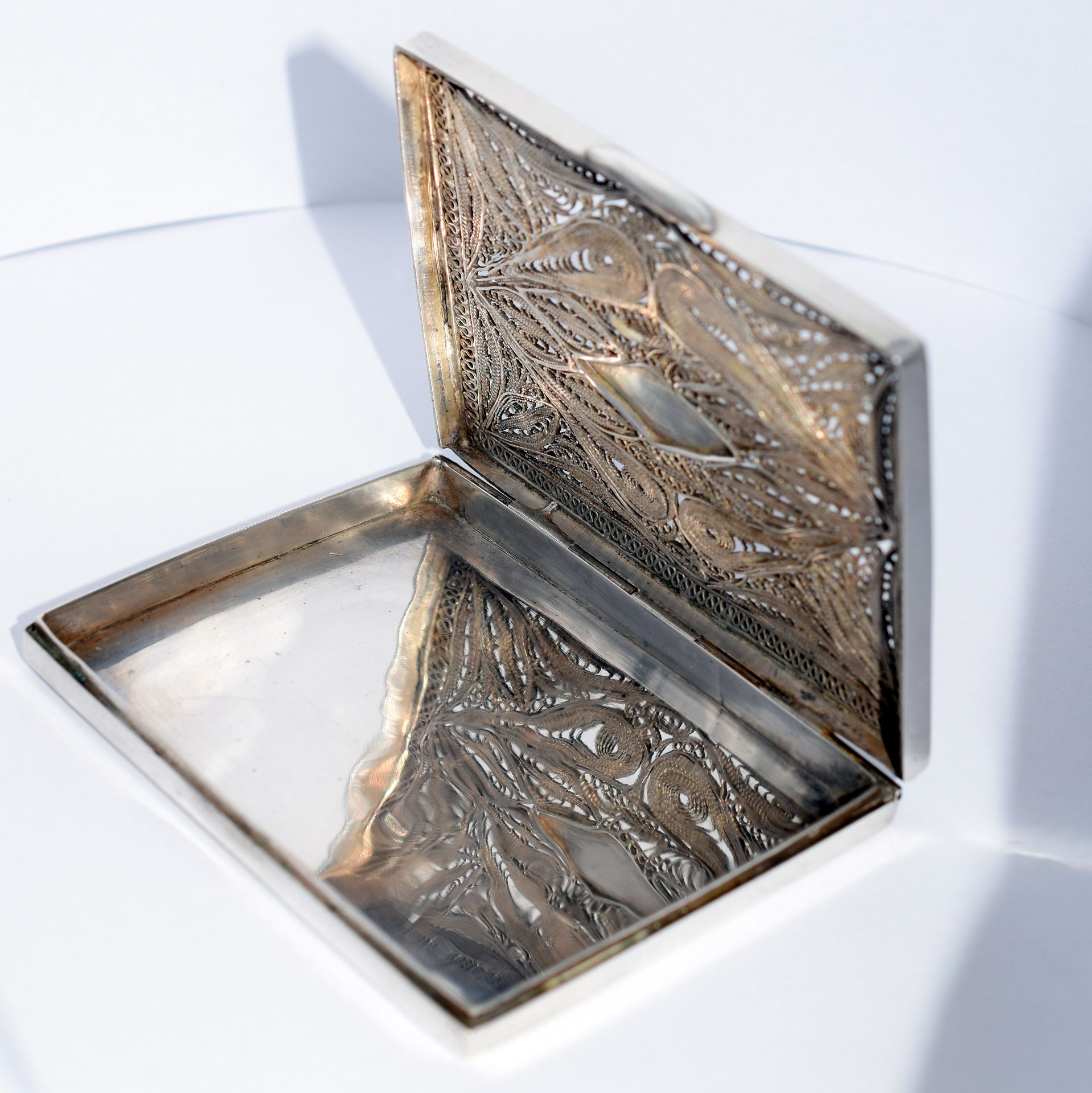 Solid Silver Gentleman's Business Card Holder With Gold Feature c1930s - Image 3 of 8