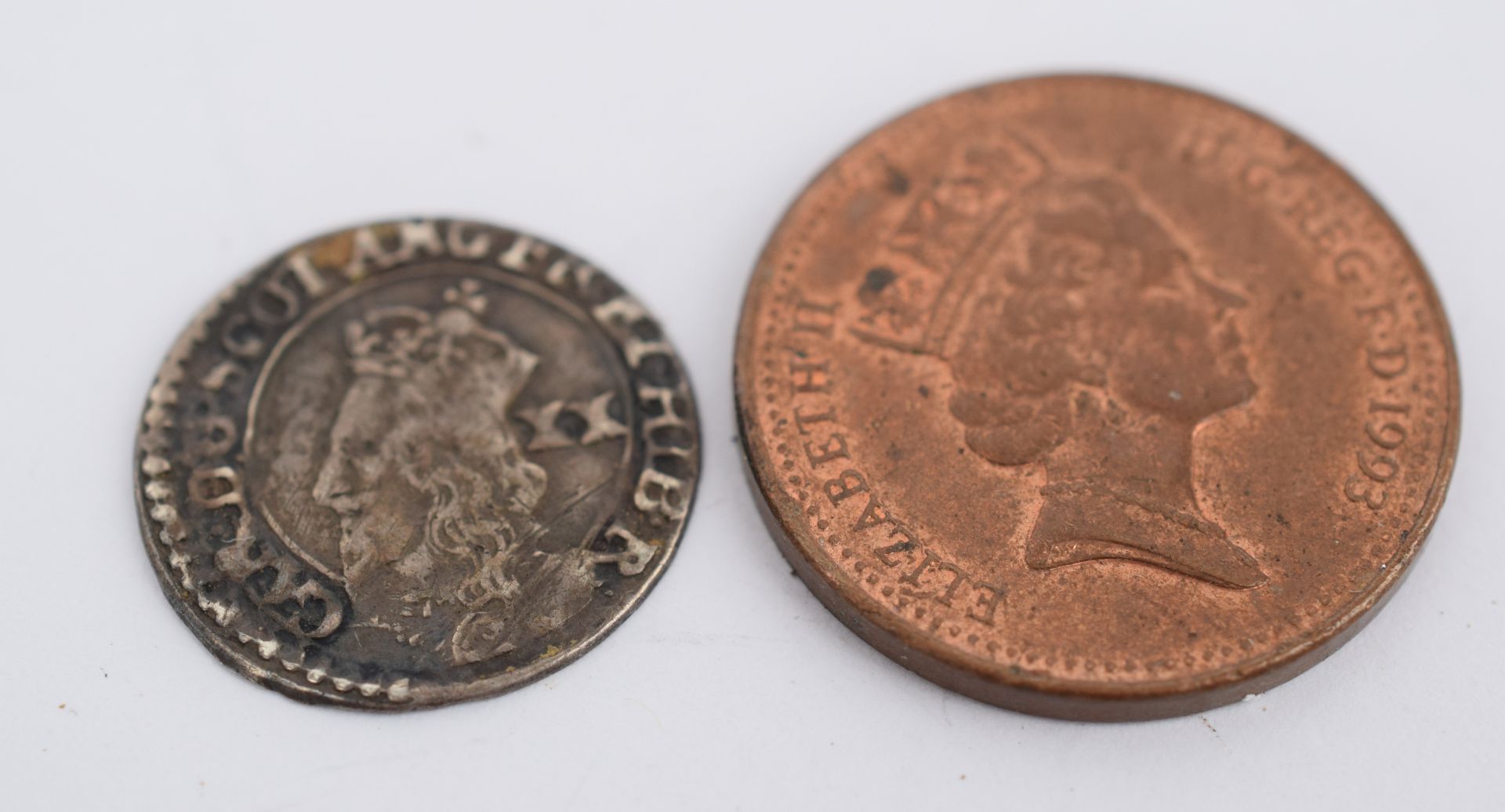 Silver Hammered Coin Charles 1st 20 Pence With Thistle NO RESERVE! - Image 2 of 5