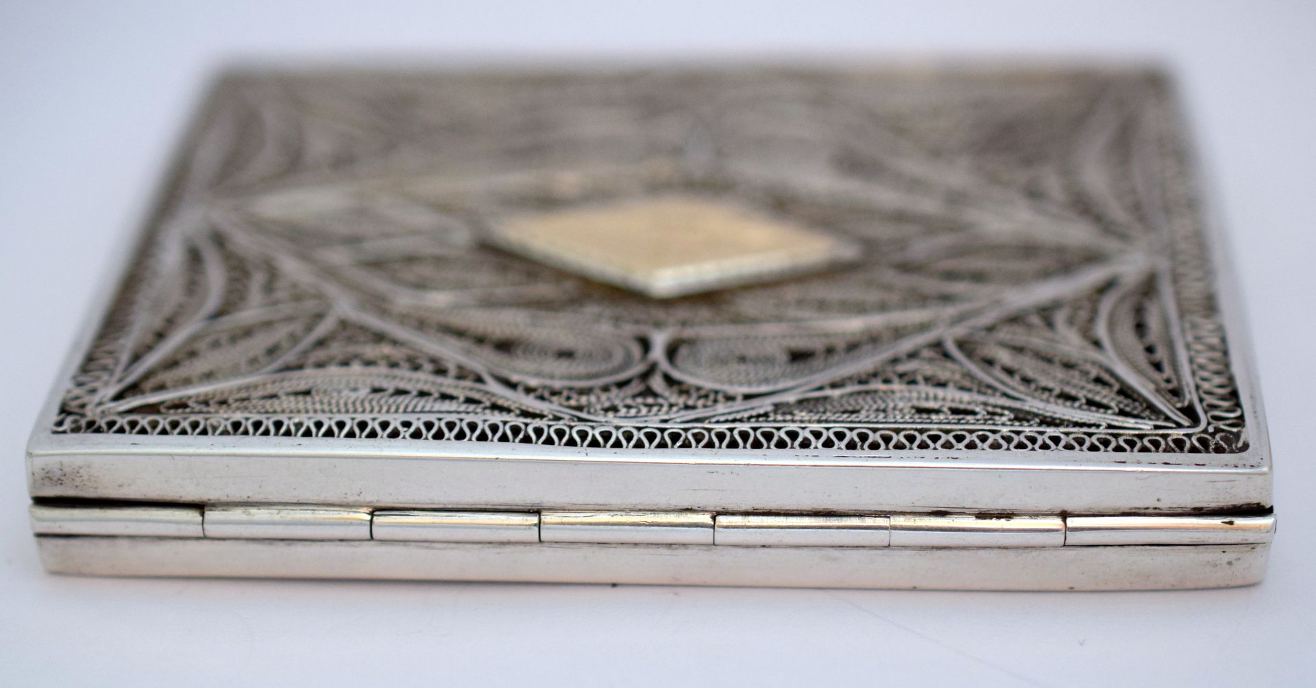 Solid Silver Gentleman's Business Card Holder With Gold Feature c1930s - Image 8 of 8