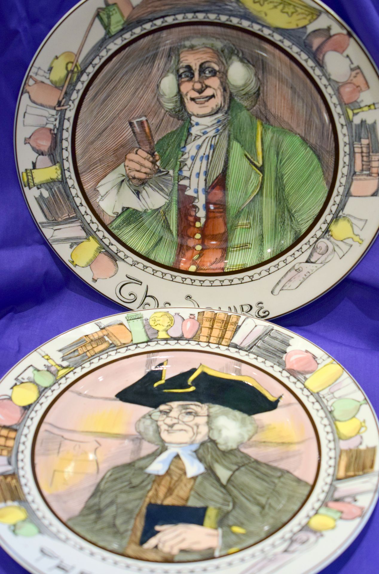 3 Royal Doulton Character Plates Squire Parson Mayor NO RESERVE! - Image 3 of 6