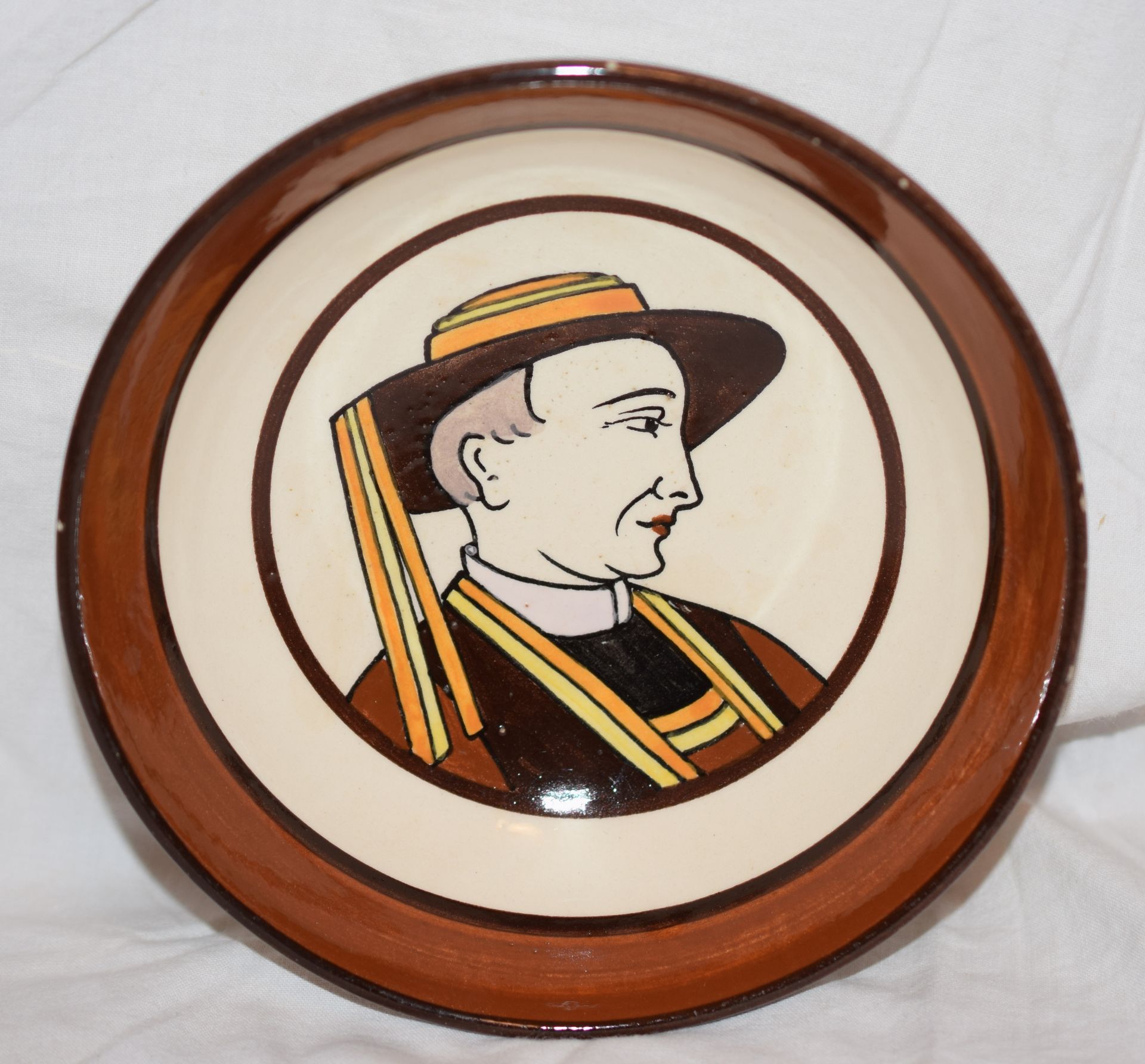 Vintage Quimper Bowl With Breton Man