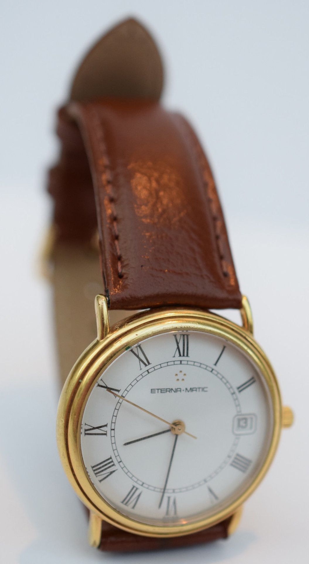 Eterna-Matic Automatic Gentleman's Wristwatch With Exhibition Back
