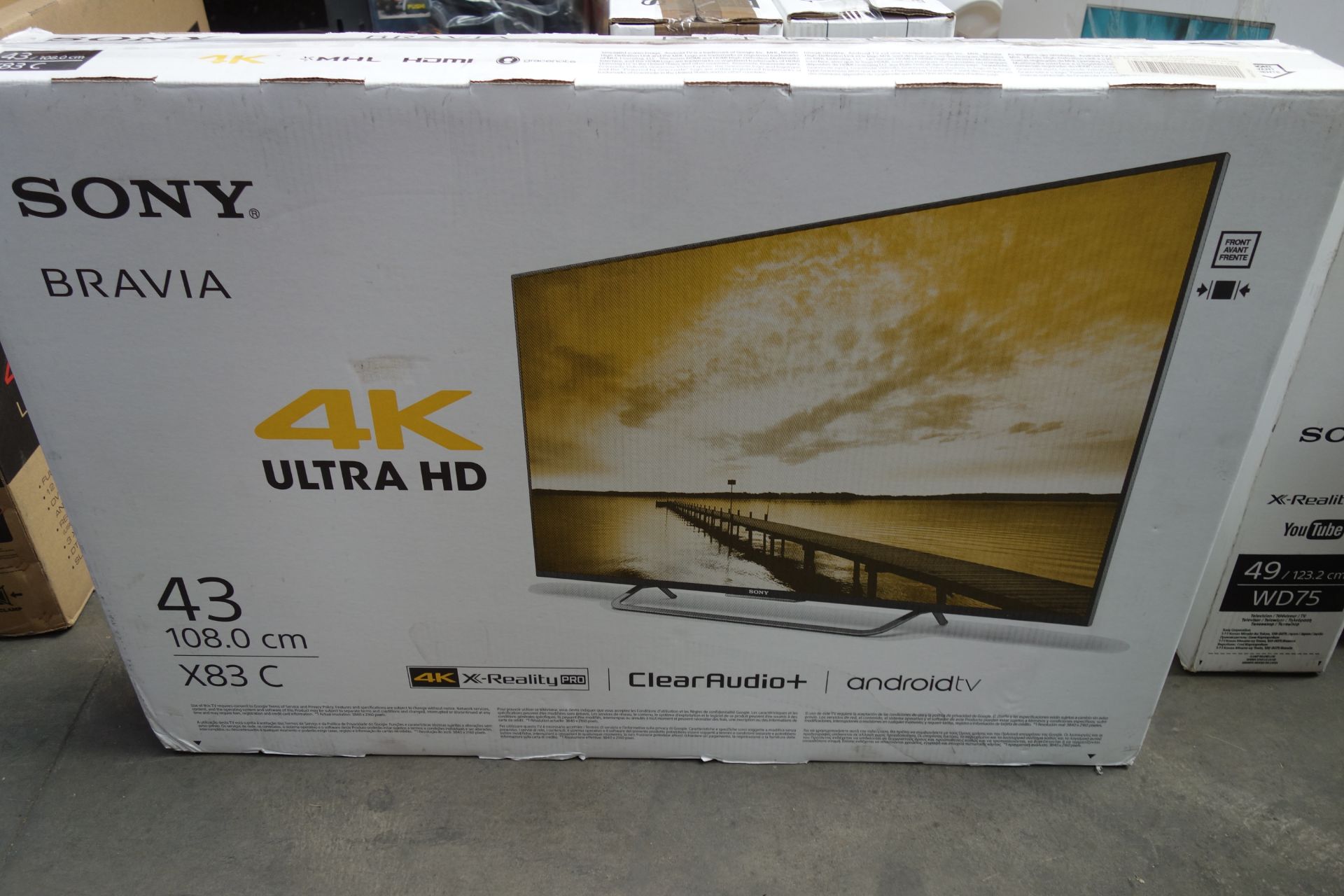 SONY BRAVIA KD43X8309CBU Smart 4k Ultra HD 43" LED TV. RRP £569.98. 4k Ultra HD picture is up to 4