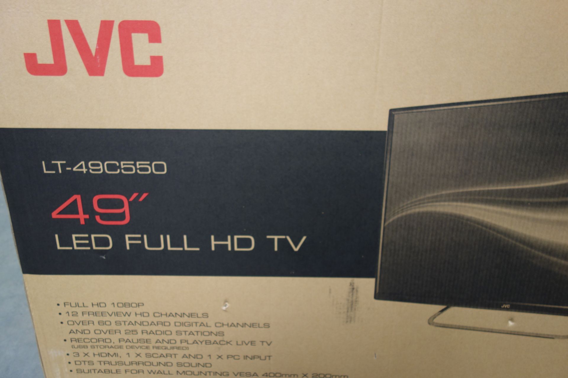 JVC LT-49C550 49" LED TV. RRP £399. Full HD 1080p Tuner: Freeview HD Connectivity: HDMI x 3