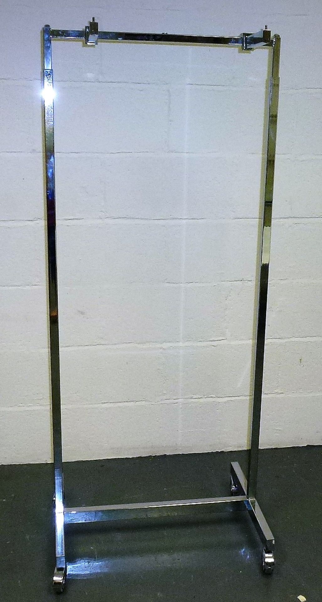 2 x Clothing rails wheeled - adjustable height H x 1200/1500 W x 1000 D x 420 - Image 2 of 2