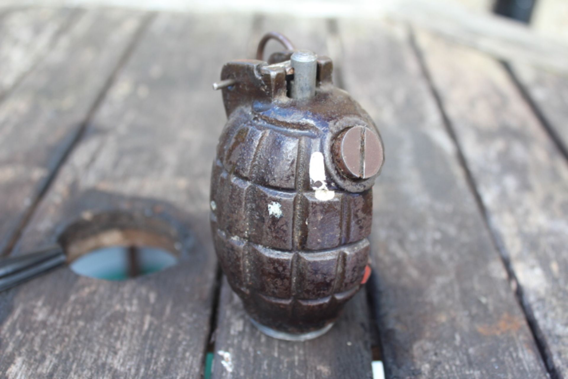 British WW1/WW2 practice grenade. The 26 Mills was used for many years. These were used to show