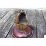 British military trench art. This is a mills grenade mounted on a wooden base.. Can be used as a
