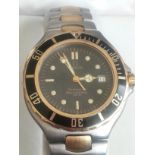 Gentleman's 18ct gold and stainless steel Omega Seamaster