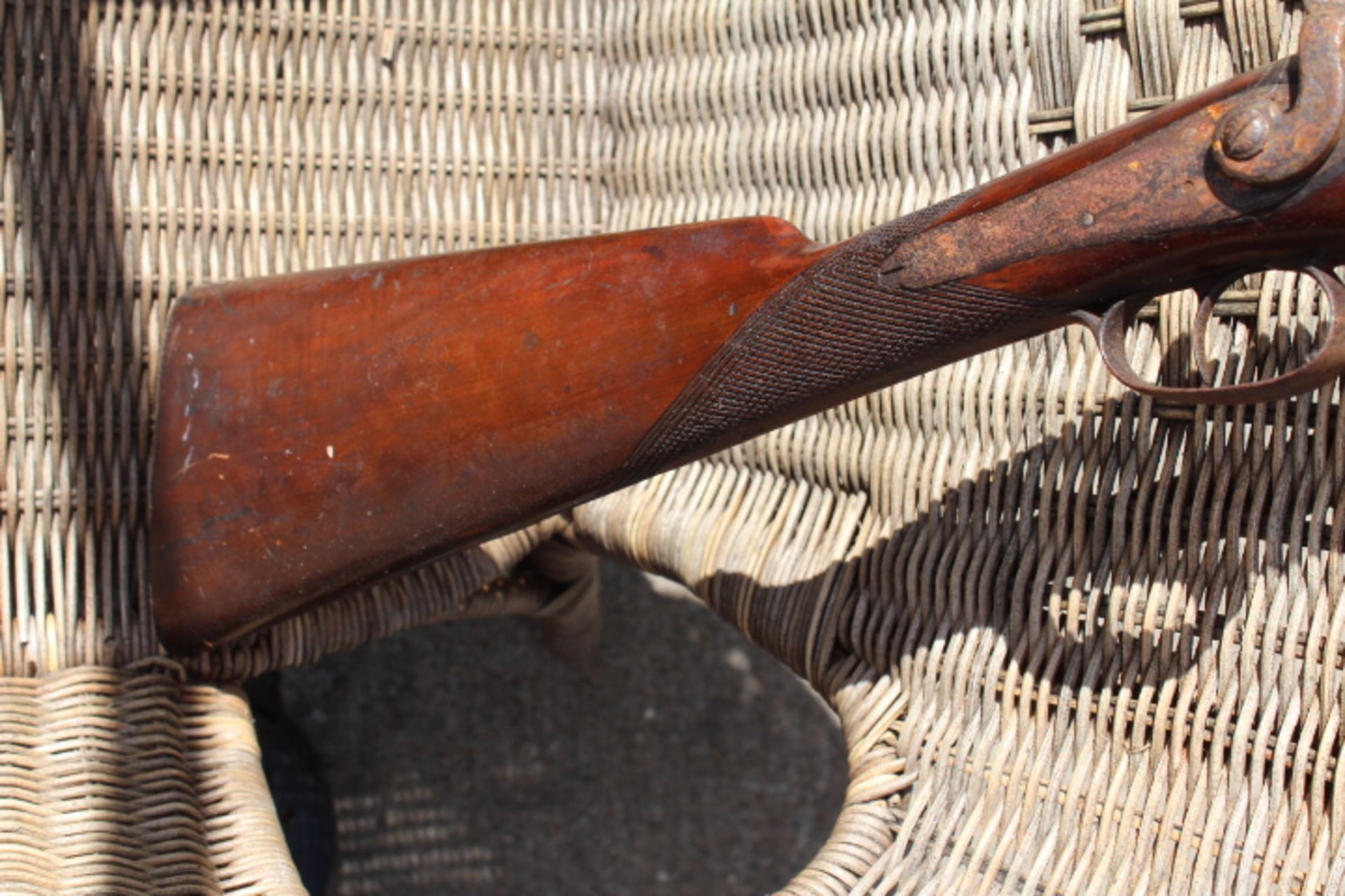 19th Century musket rifle. Great stock on the musket. The overall length is 125cm with the barrel - Image 8 of 8