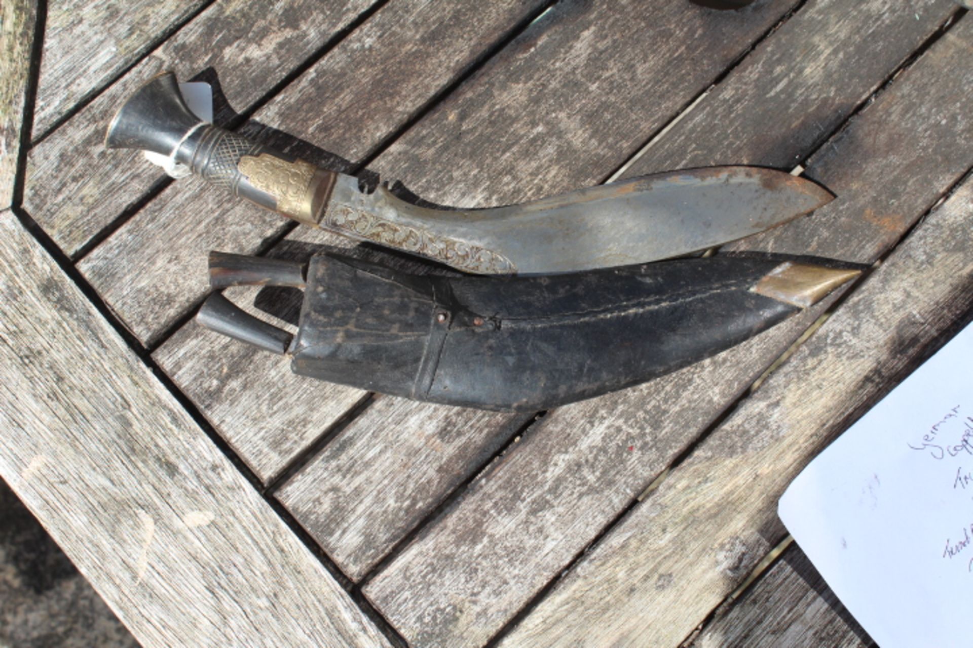 4 Middle Eastten and Asian Daggers. All come with scabbard. Buyer must be 18+. - Image 5 of 8