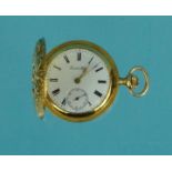 Antique 18 ct gold and Diamond pocket watch,signed L. Perrenoud & Co