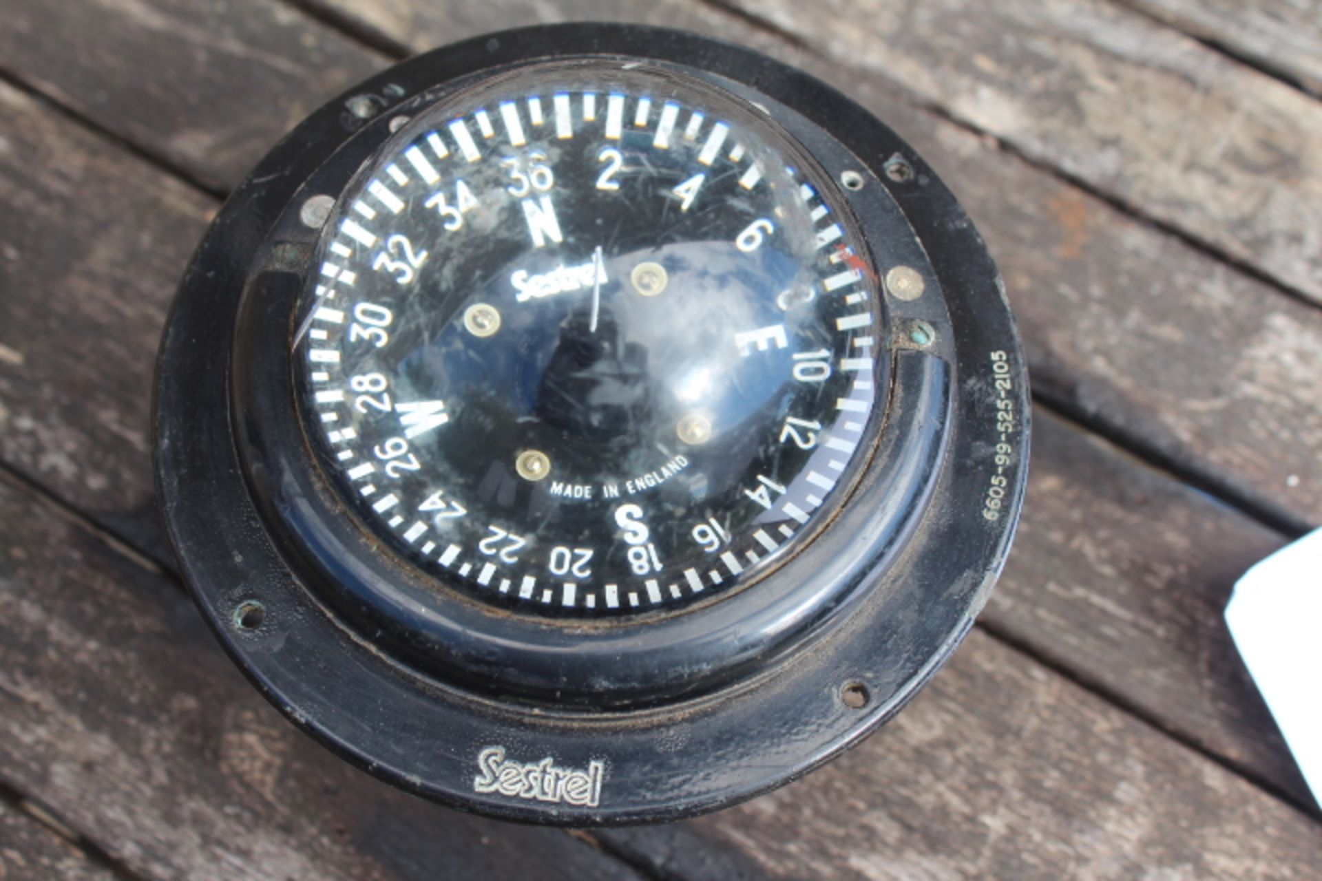 British Royal Navy compass. Original military serial number. Item in good working conditions