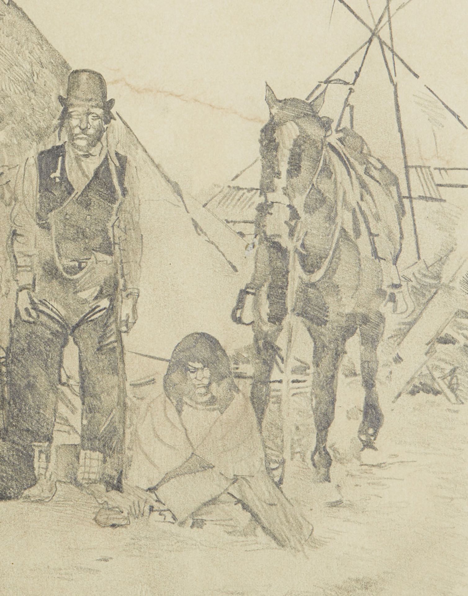 Campaign Drawing Of Native American Reservation 19Th/20Th C. - Image 4 of 5