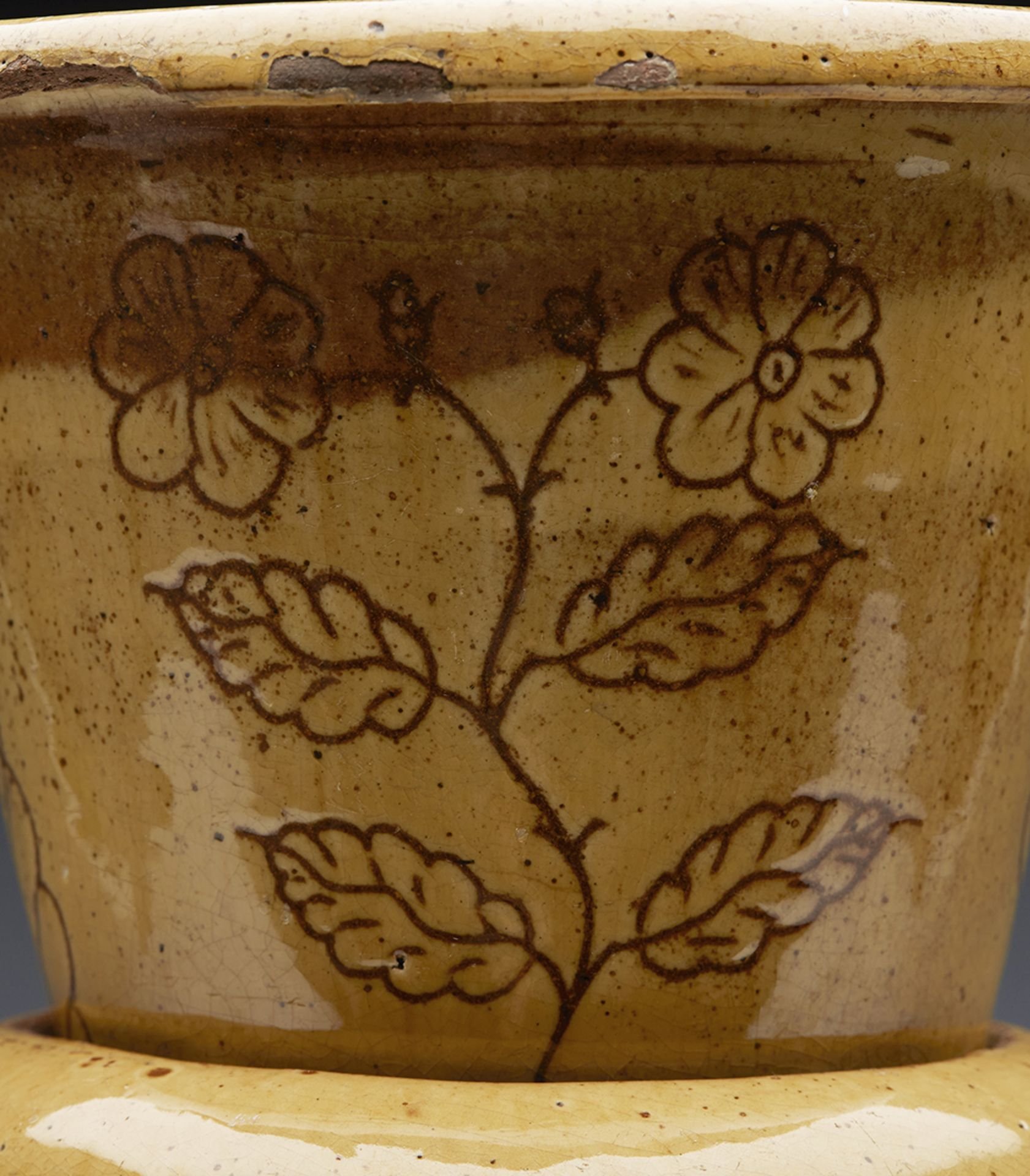 Antique Fremington North Devon Yellow Planter & Stand C.1886 - Image 2 of 9