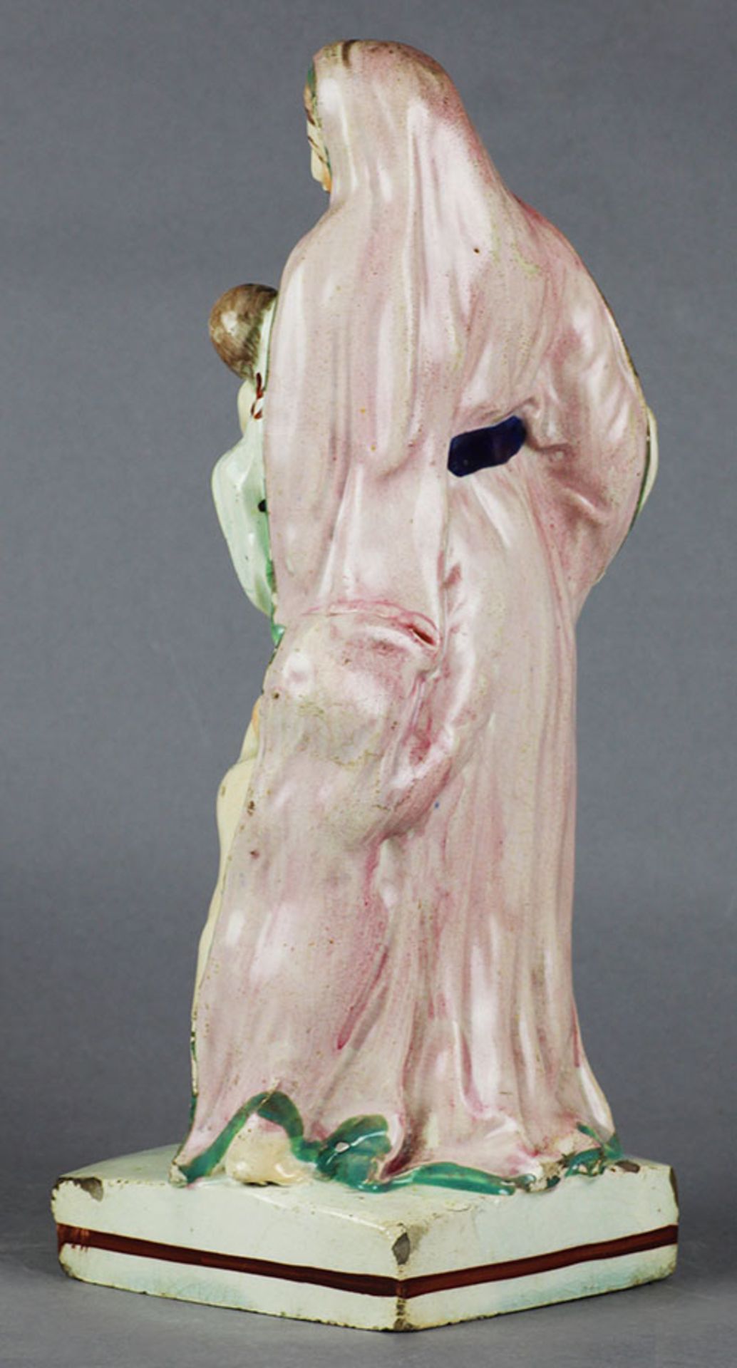 ANTIQUE PEARLWARE CHARITY WITH THREE CHILDREN C.1800 - Image 5 of 9