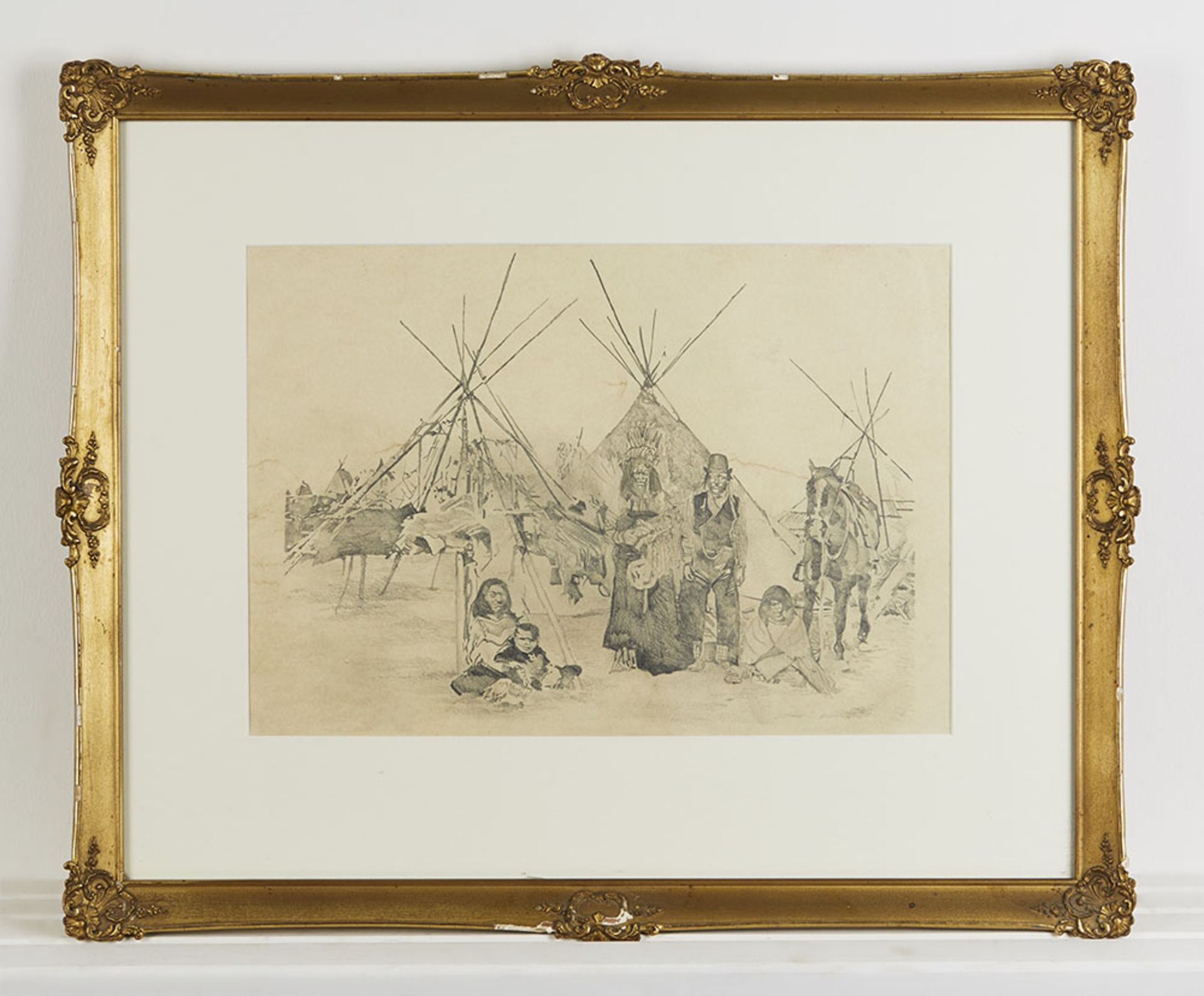 Campaign Drawing Of Native American Reservation 19Th/20Th C. - Image 5 of 5