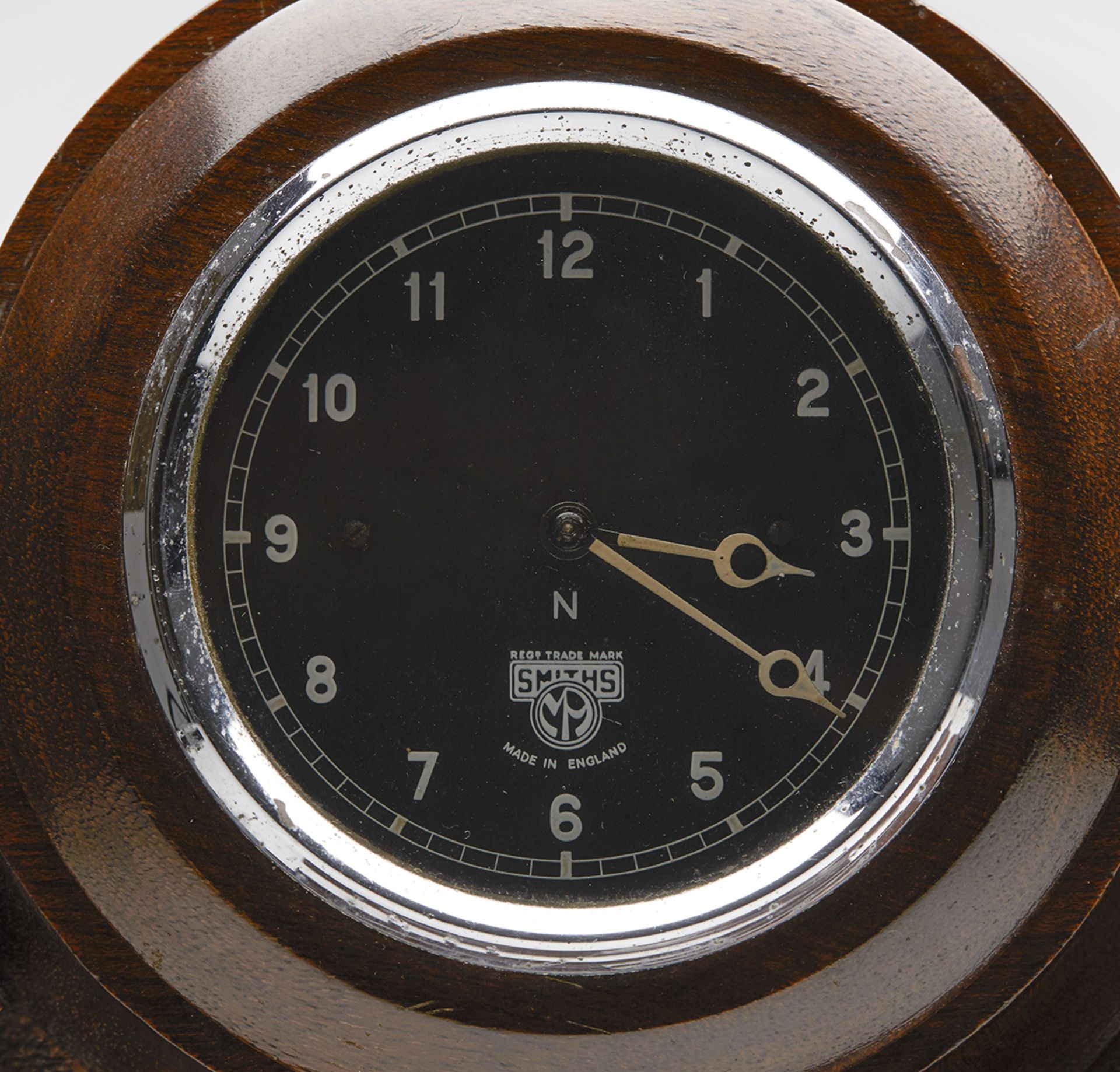 WWII CARVED WOOD AMBULANCE CLOCK C.1943 - Image 2 of 9