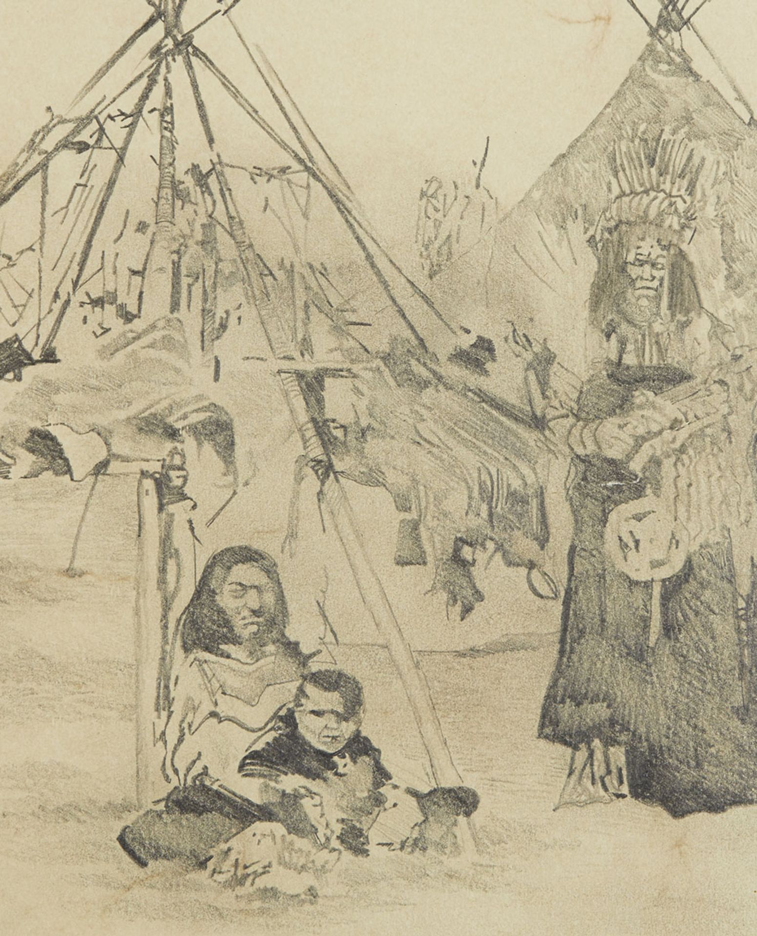 Campaign Drawing Of Native American Reservation 19Th/20Th C. - Image 3 of 5
