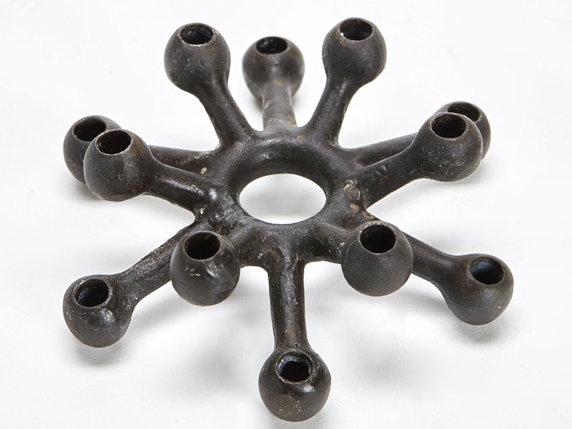 PAIR IRON SPIDER TAPER CANDLESTICKS JENS QUISTGAARD c.1960 - Image 5 of 7