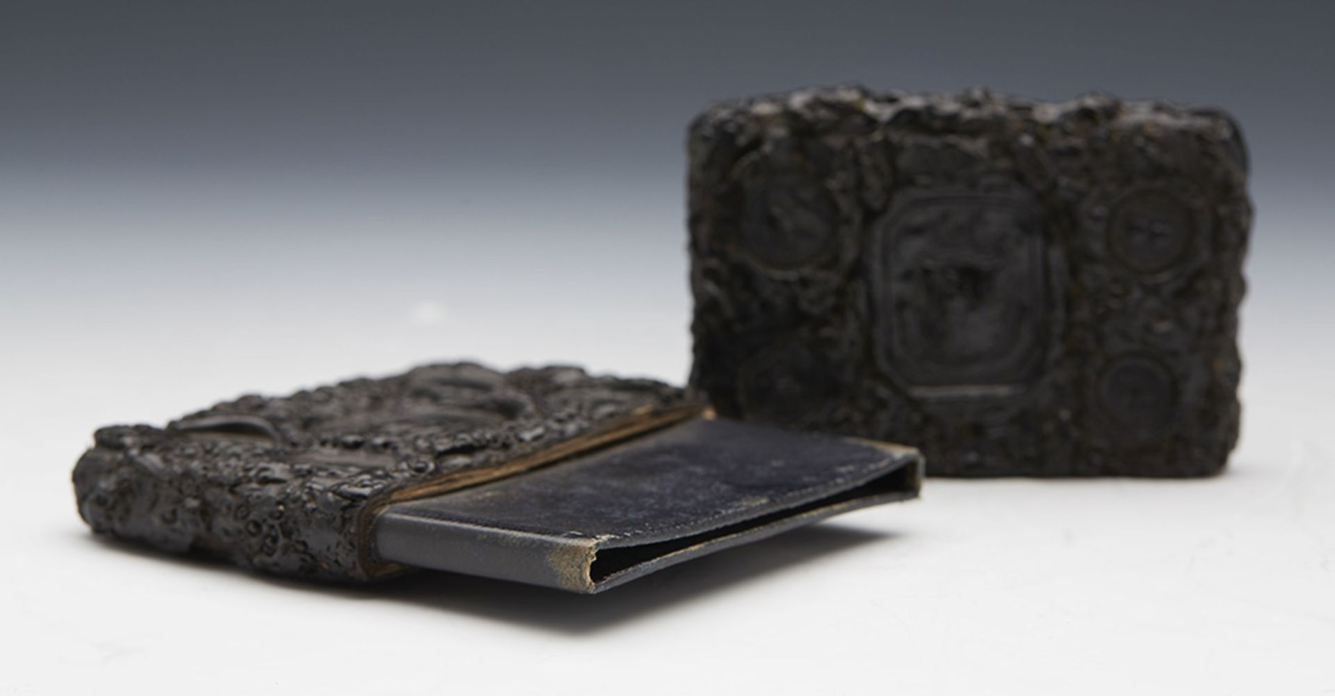 ANTIQUE GUTTA PERCHA & SEALING WAX CALLING CARD CASE c.1850 - Image 5 of 8