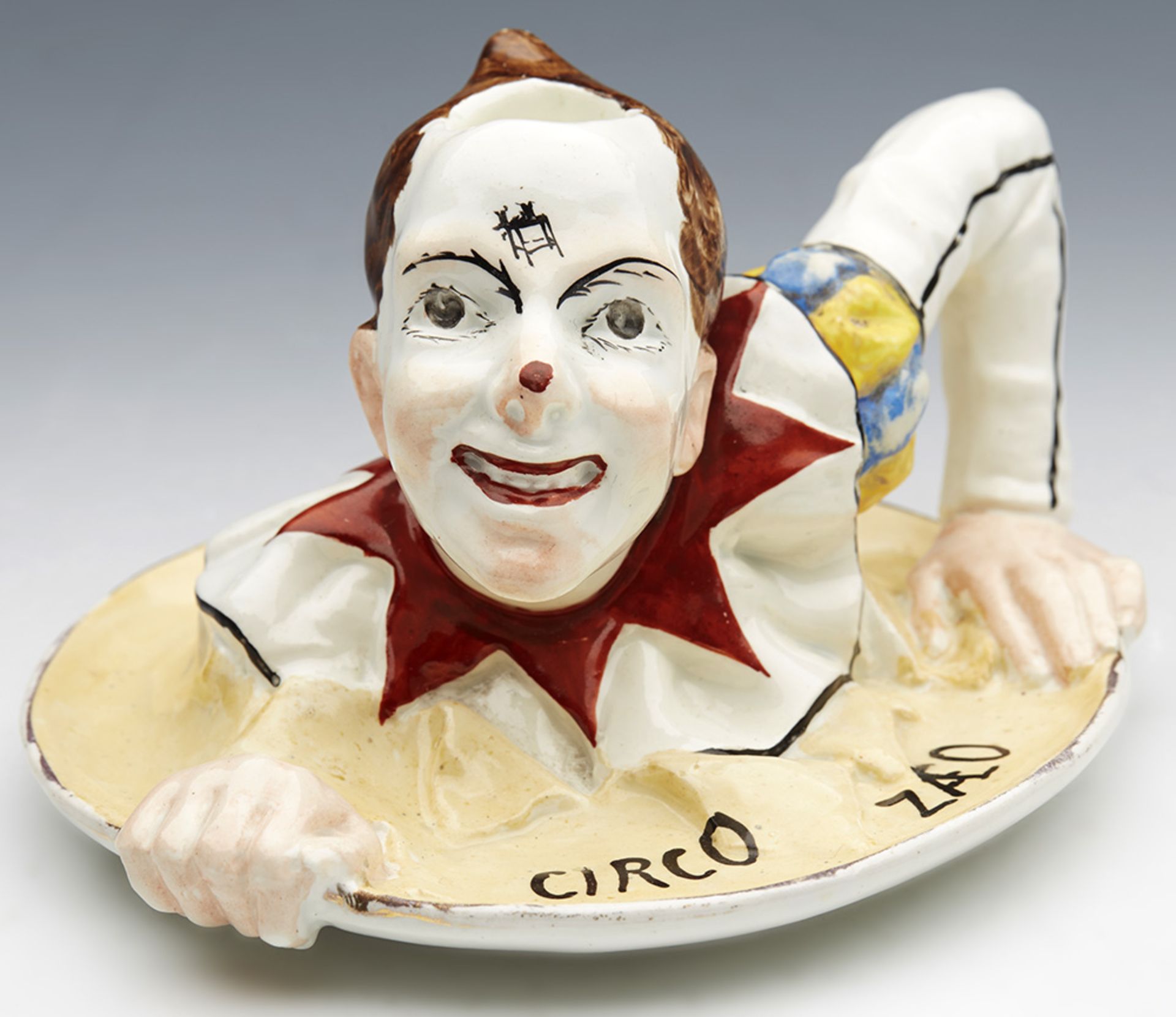 VINTAGE CONTINENTAL CIRCO ZAEO CLOWN CHAMBERSTICK 20TH C. - Image 9 of 9