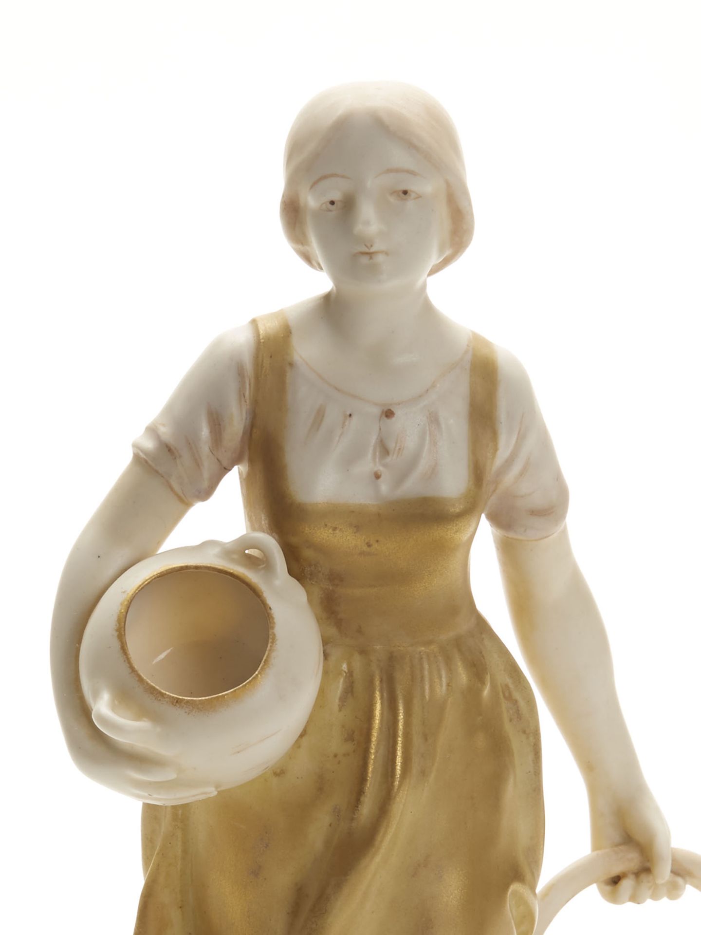 ANTIQUE ROYAL VIENNA GIRL WITH BASKET ERNST WAHLISS FIGURE - Image 5 of 8