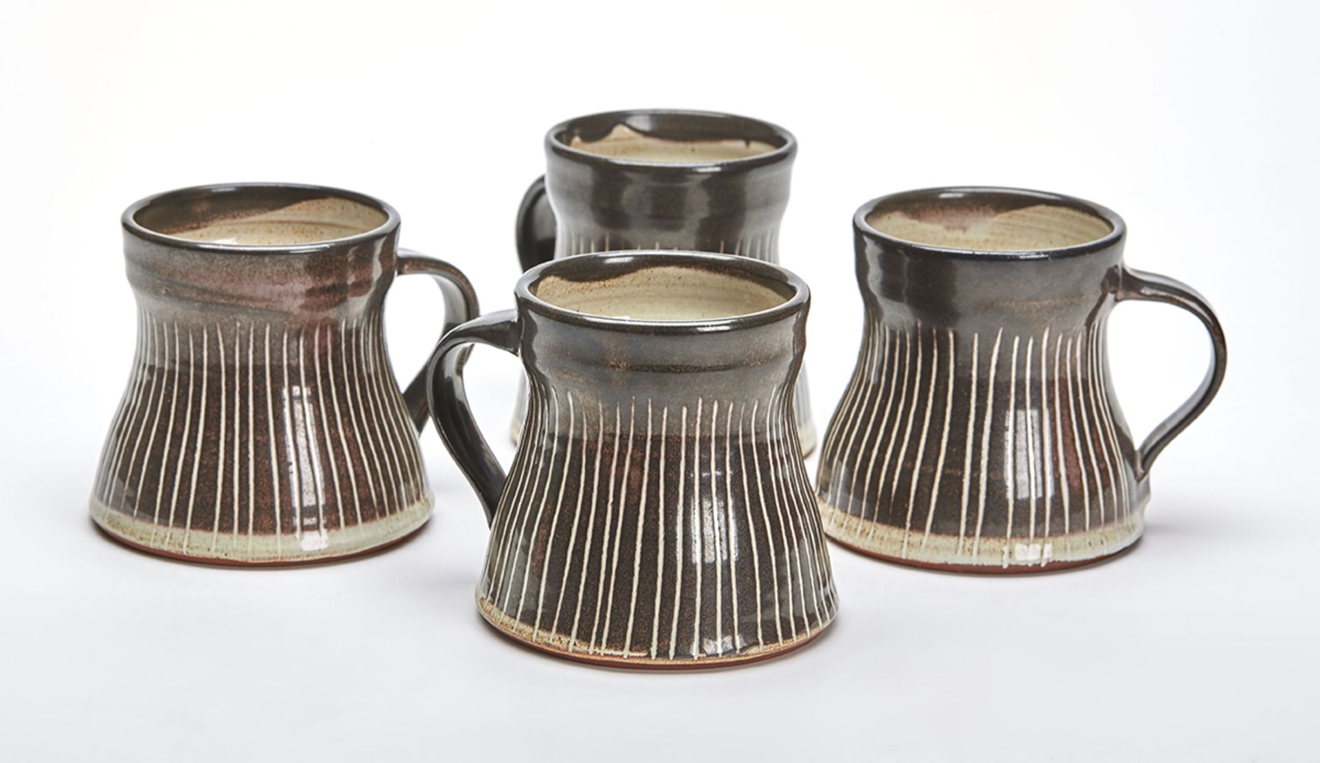 VINTAGE STUDIO POTTERY TEA SET WITH TRAILING 20TH C. - Image 2 of 11