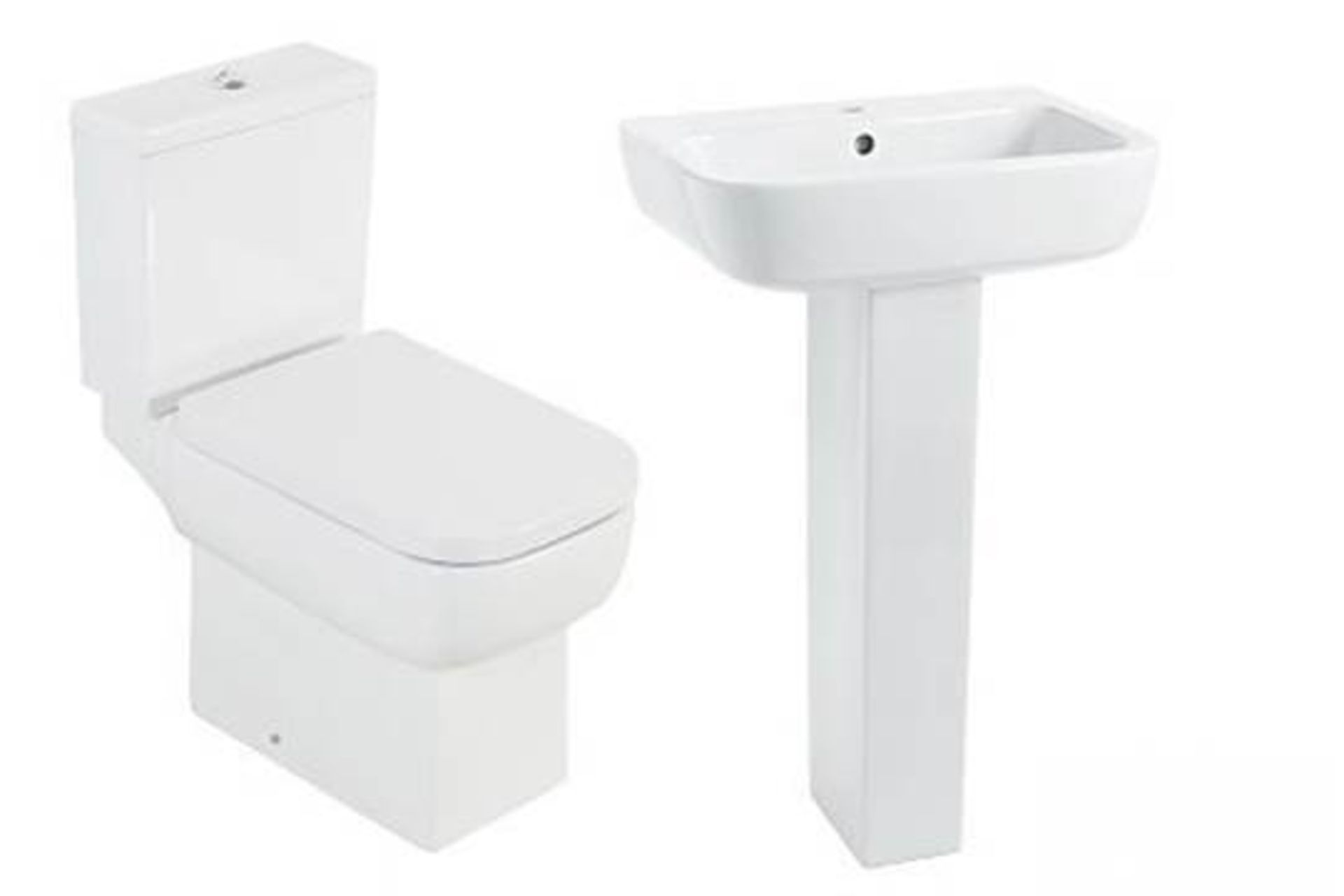 (N9) Fabian Toilet & Basin Set. Includes: Toilet, Cistern, Pedestal & Sink! RRP £399. Fantastic