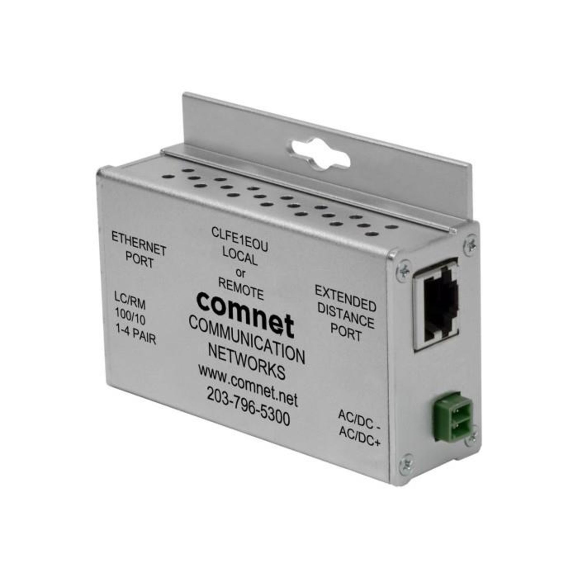 Comnet CLFE1EOU Single-Channel Ethernet over UTP with Pass-through PoE - NIB