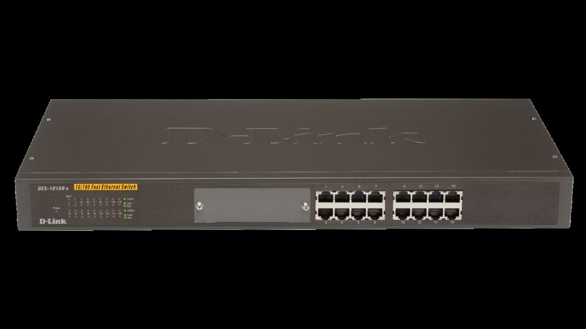 D-Link DES-1016R 16 Port 10/100Mbps Fast Ethernet Switch Rack mounted - USED