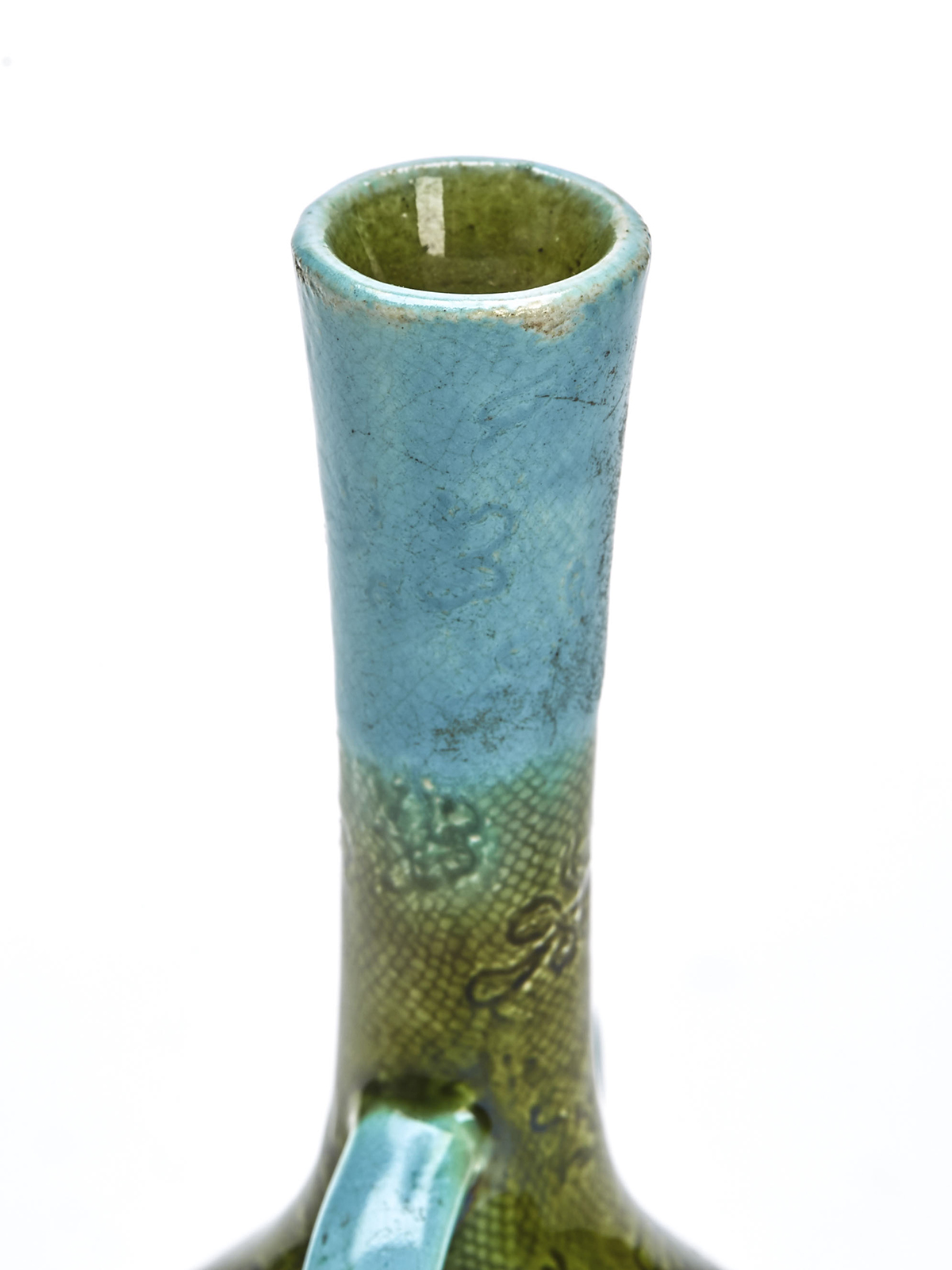 AESTHETIC MOVEMENT DOULTON LAMBETH DRIP GLAZE VASE 1887 - Image 4 of 8