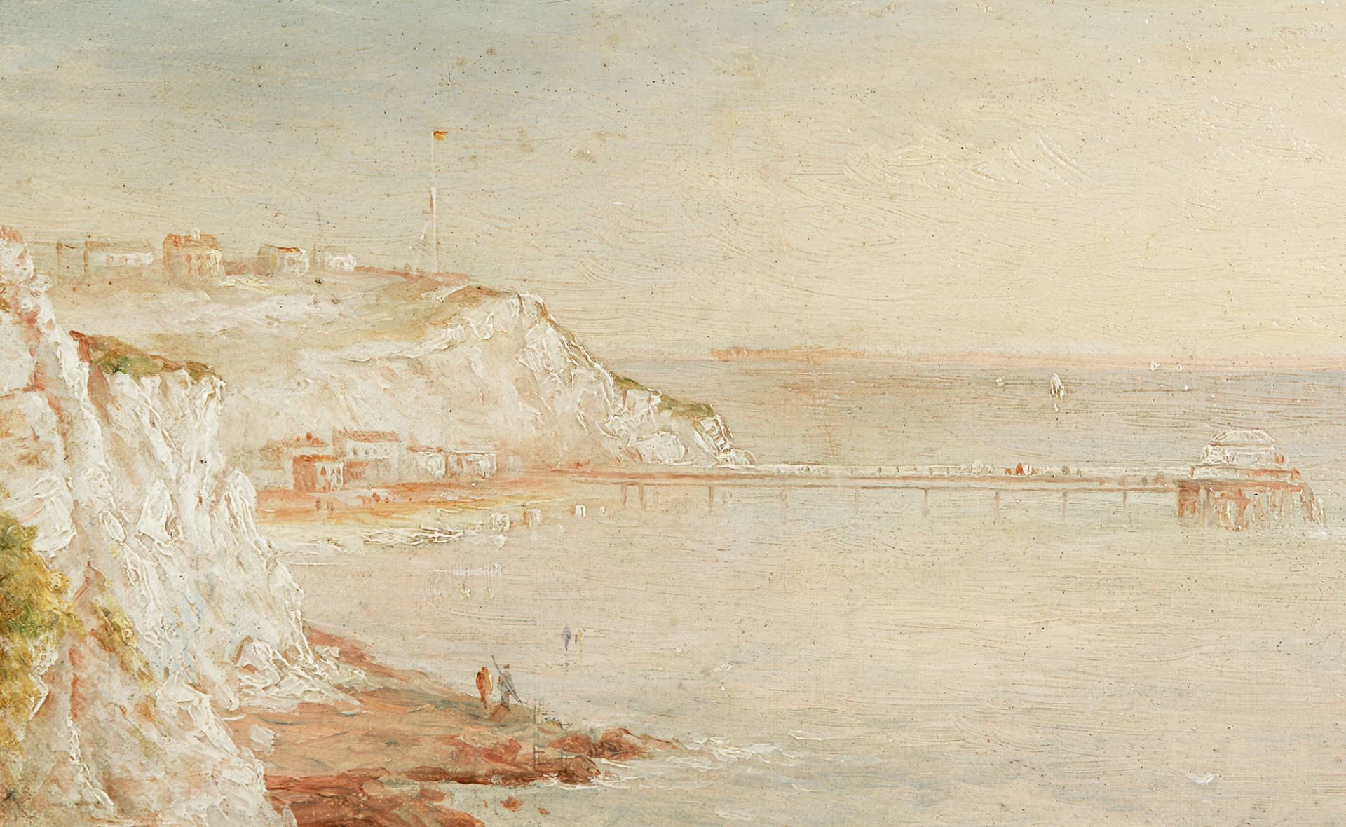 Gustave De Breanski, Coastline Oil On Canvas, 19th C. - Image 4 of 12