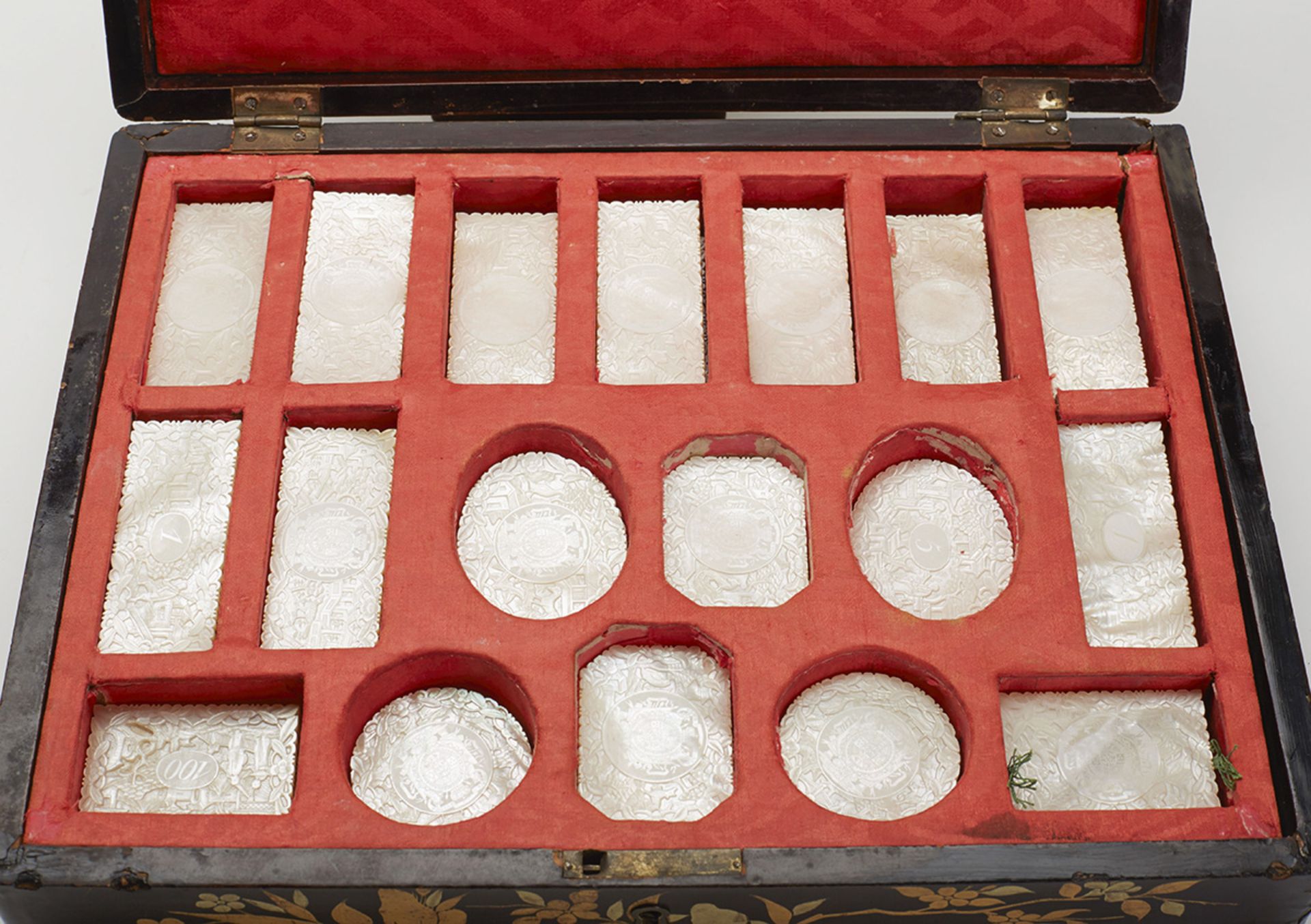 Antique King Charles Iv Of Spain Chinese Cased Set Gaming Counters C.1800 - Image 2 of 28