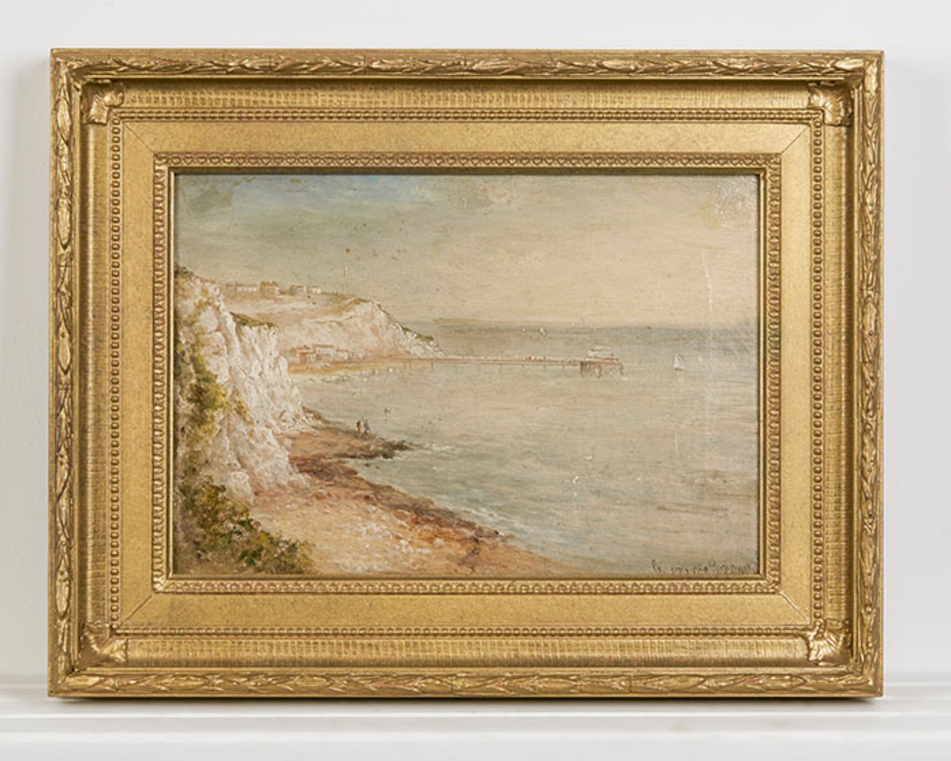 Gustave De Breanski, Coastline Oil On Canvas, 19th C. - Image 11 of 12