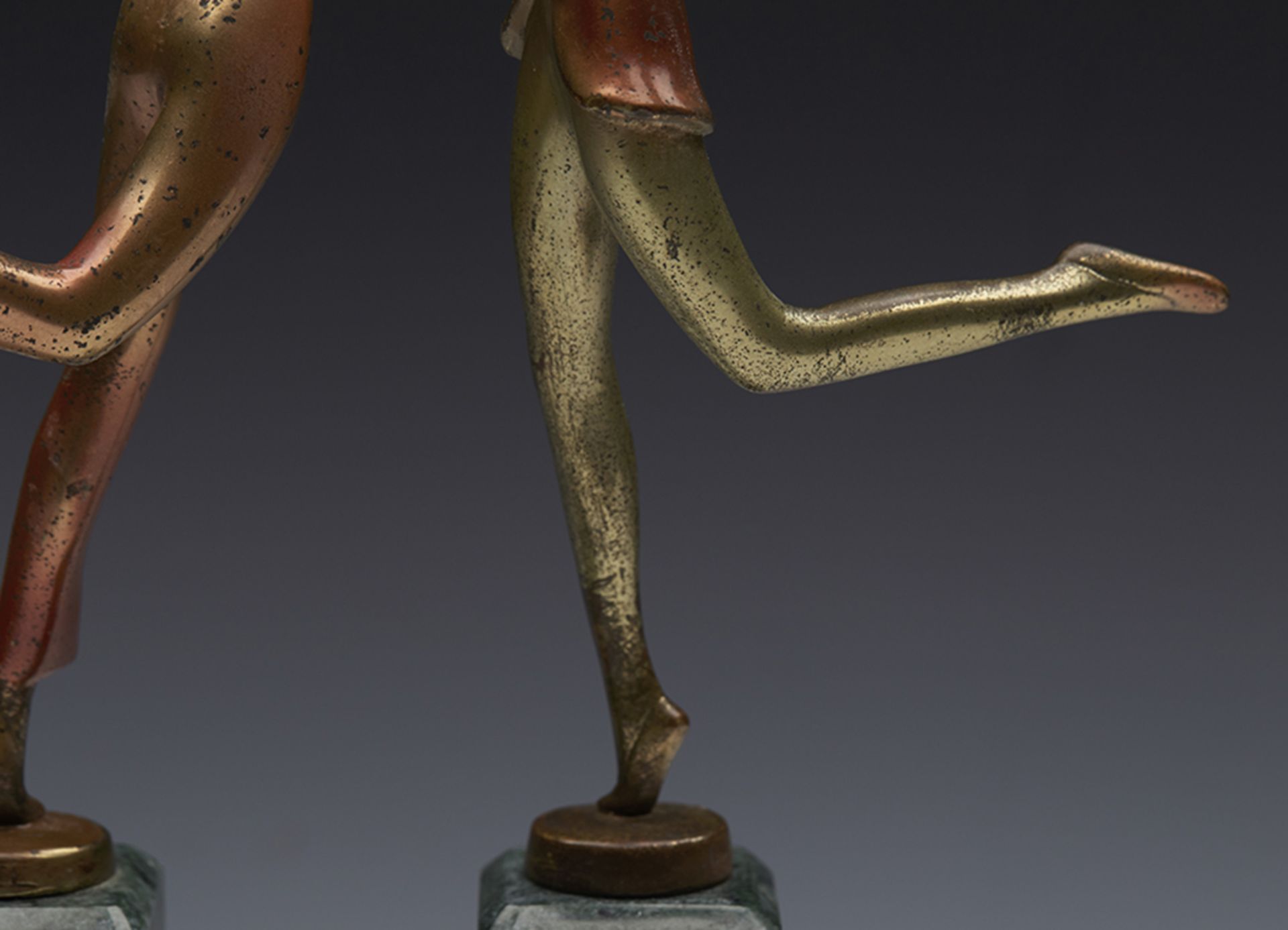 Pair Art Deco Cold Painted Bronze Dancers Josef Lorenzl C.1930 - Image 4 of 15