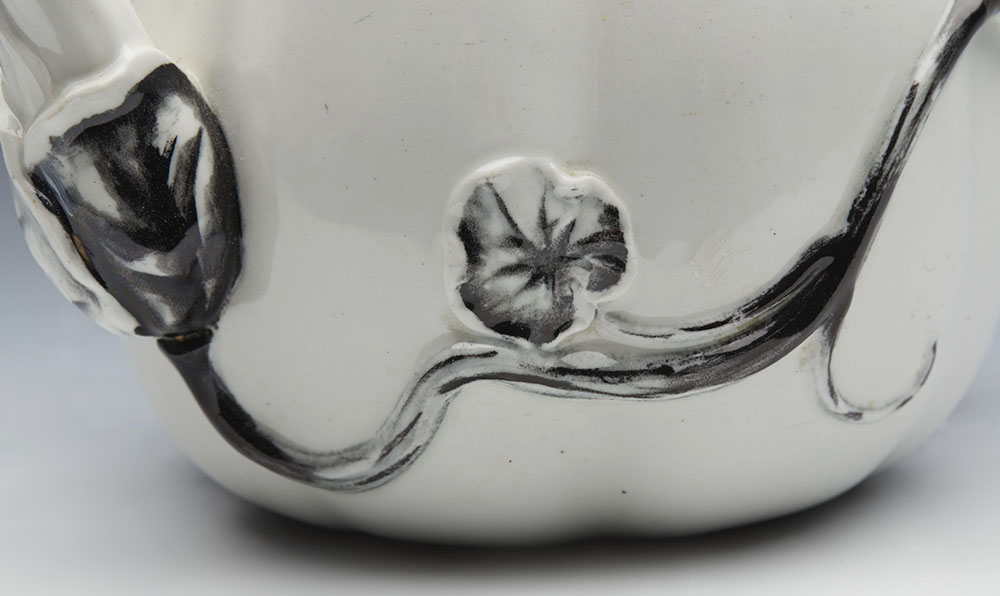 Antique Worcester Porcelain Melon Shaped Lidded Teapot C.1880 - Image 7 of 10