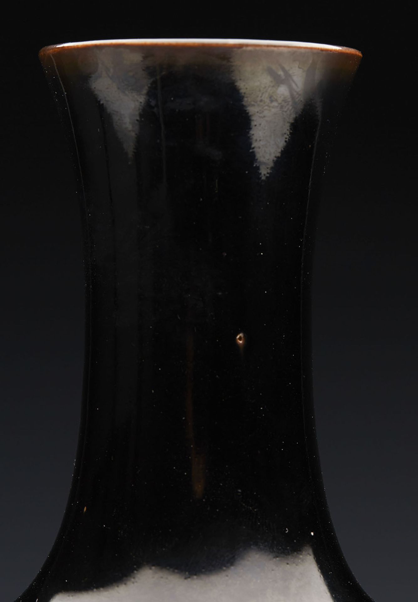 Antique Chinese Kangxi Brown/Black Glazed Bottle Vase 1662-1722 - Image 2 of 8