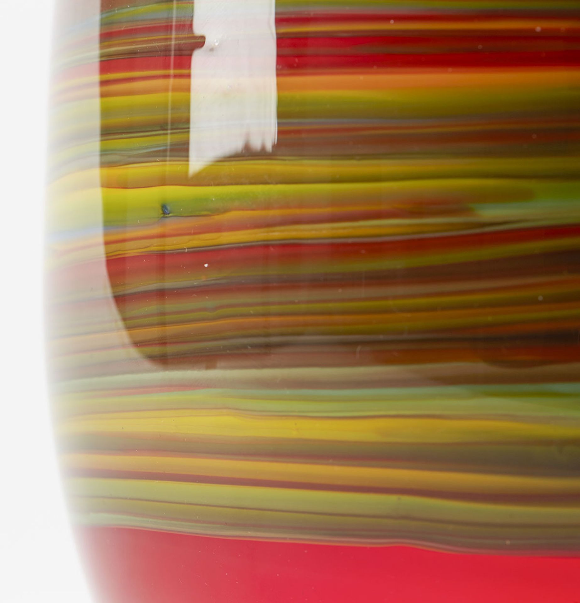 Italian Murano Gino Cenedese Signed Swirl Design Red Art Glass Vase - Image 9 of 10