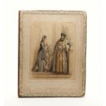 ANTIQUE FRENCH BOXED COSTUMES JIGSAWS A. LACAUCHIE 19TH C.