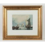 Original Watercolour Painting Dutch Seascape S. Inges 19Th C.