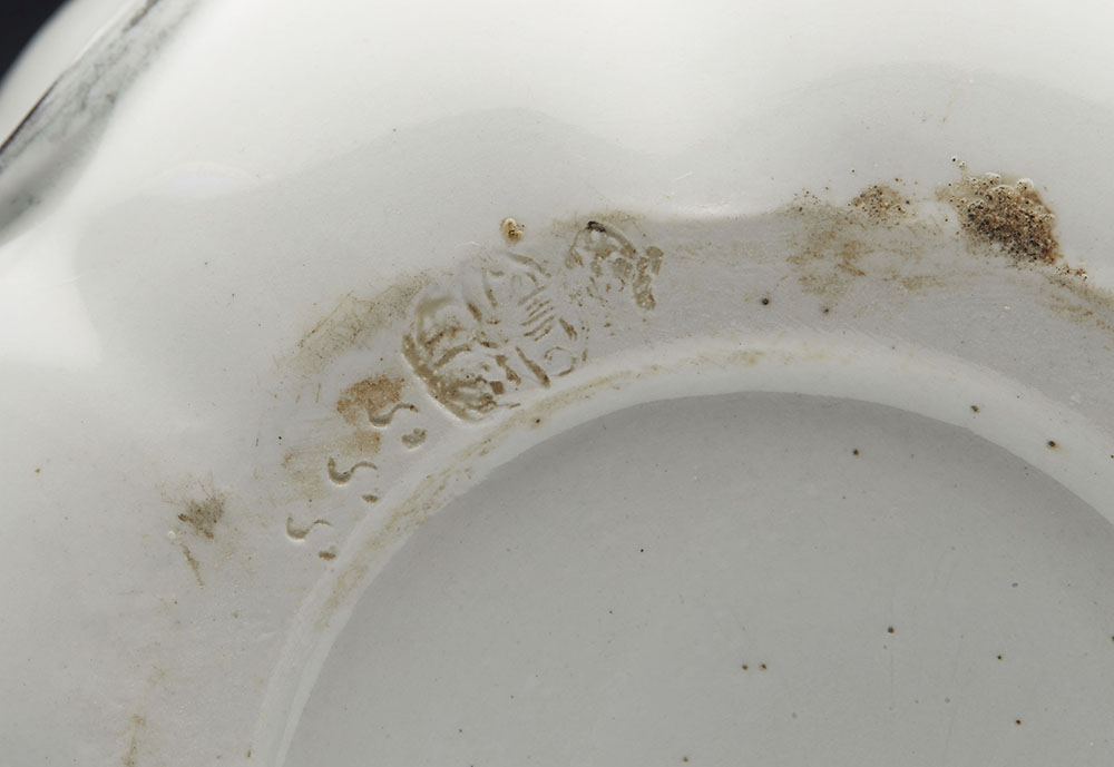 Antique Worcester Porcelain Melon Shaped Lidded Teapot C.1880 - Image 5 of 10