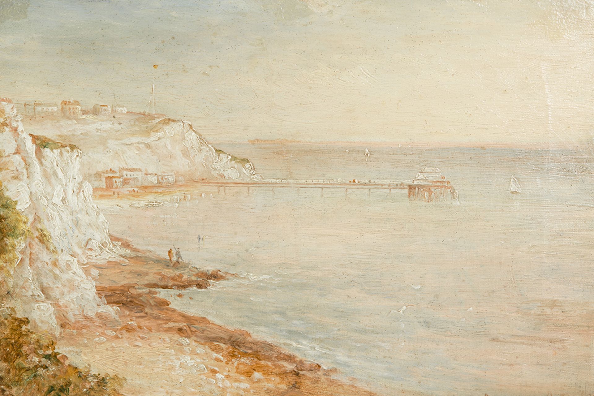 Gustave De Breanski, Coastline Oil On Canvas, 19th C. - Image 3 of 12