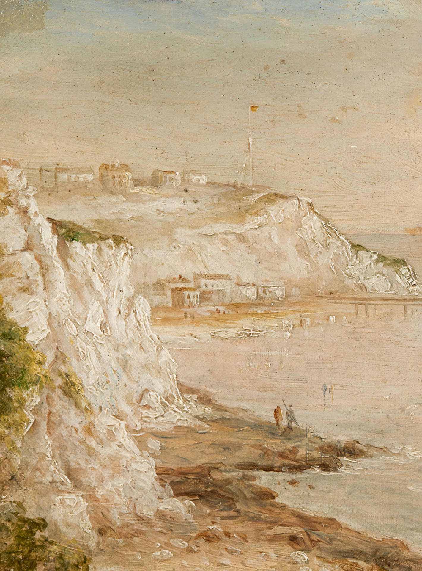 Gustave De Breanski, Coastline Oil On Canvas, 19th C. - Image 7 of 12